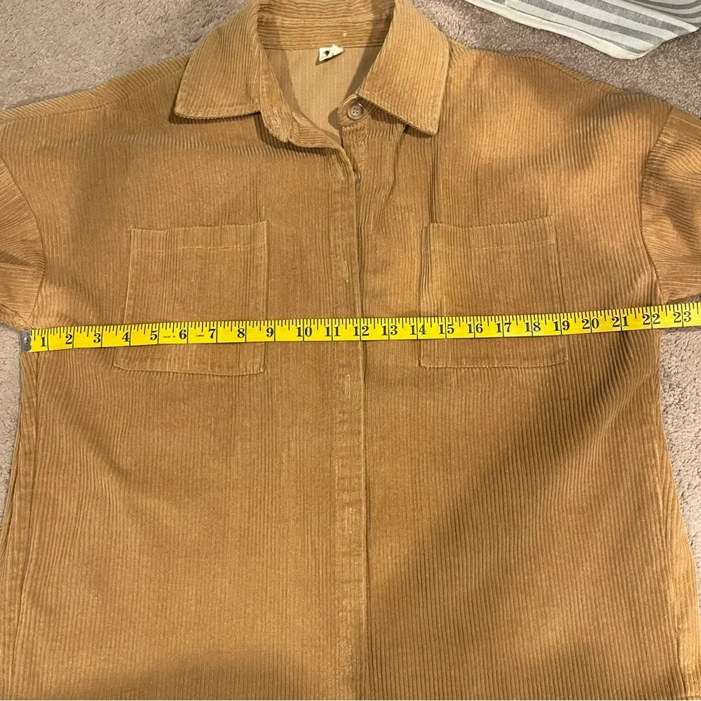 Tan Corduroy Women's Jacket - Picture 4 of 6